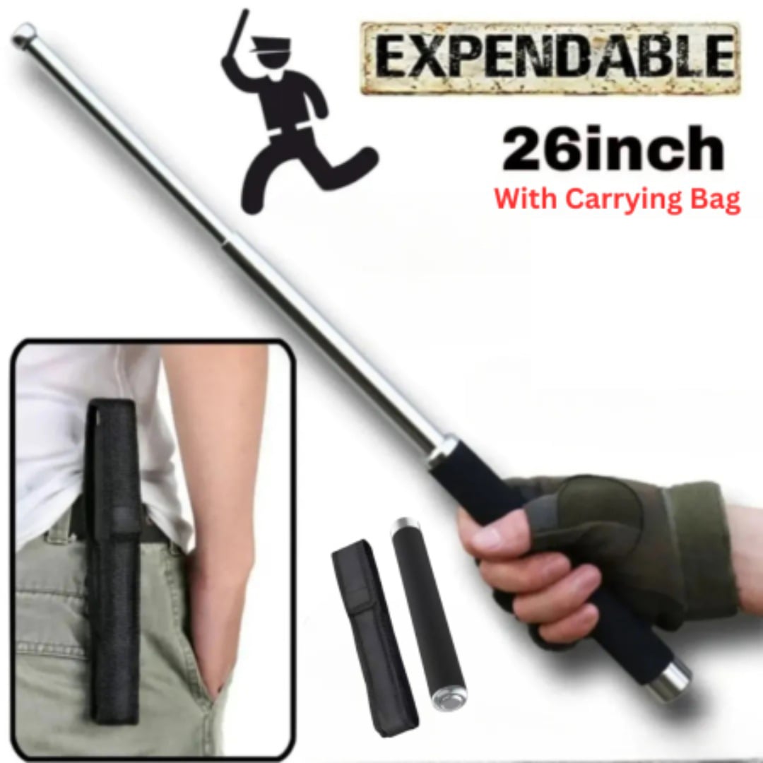 2 in 1 Metal Extendable Self-Defense Stick+  Stun Gun Voltage Maximum | Highest Legal Stun Gun Voltage